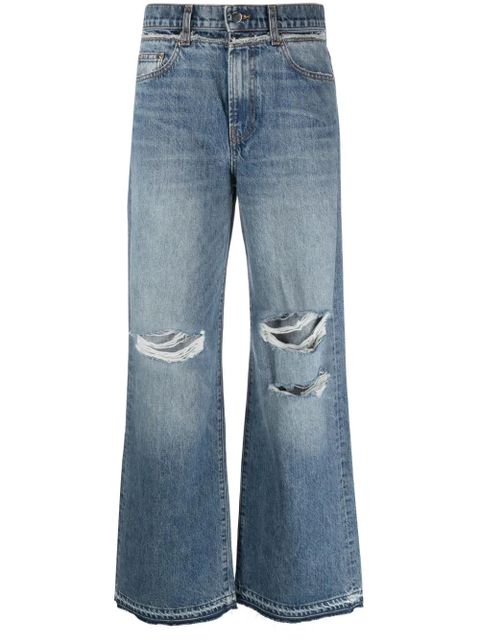 AMIRI wide-leg cotton jeans - Blue - zdjęcie produktu nr 1