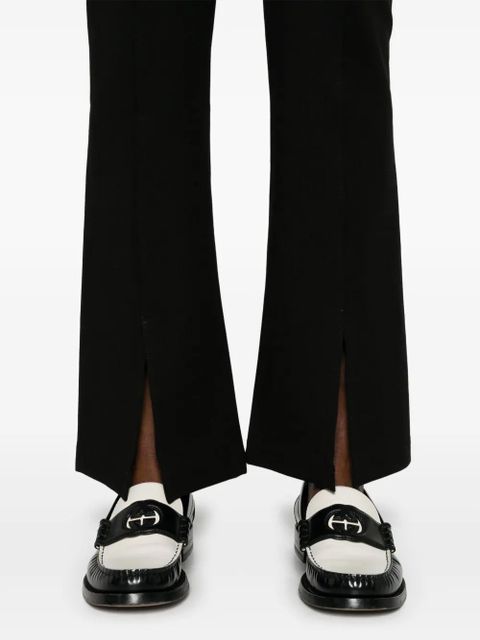 Maje split-detailed flared trousers - Black