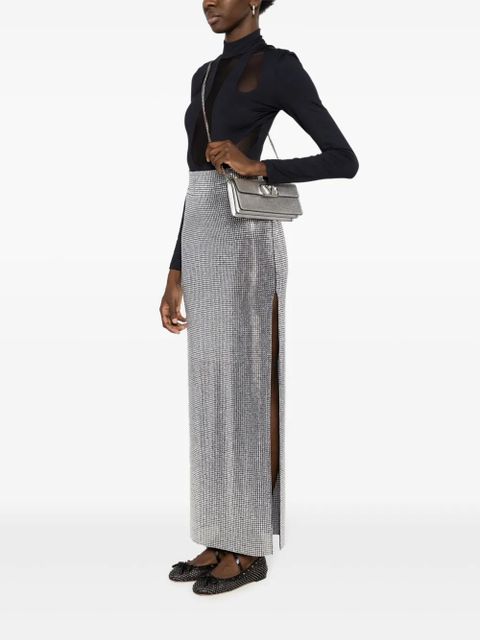 Valentino Garavani VLogo Signature metallic wallet-on-chain - Silver - zdjęcie produktu nr 2