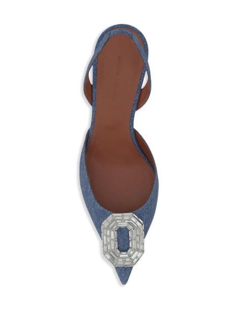Amina Muaddi 60mm Camelia slingback pumps - Blue