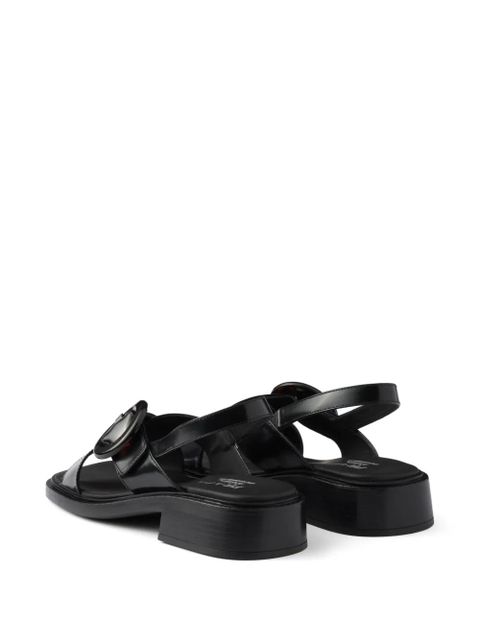 Prada brushed leather sandals - Black - zdjęcie produktu nr 2