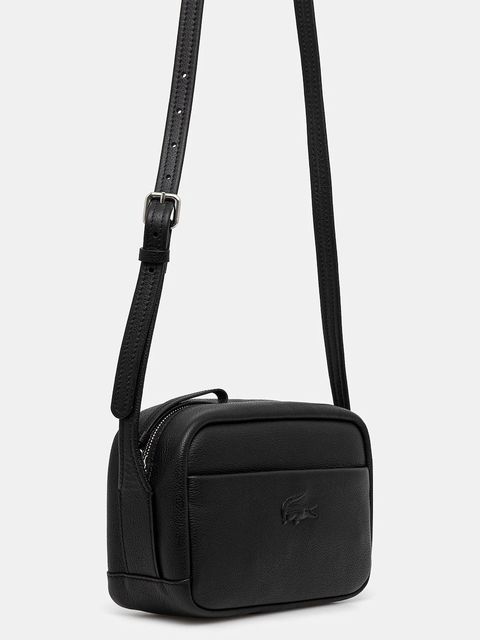 Lacoste torebka skórzana kolor czarny NF4506IE