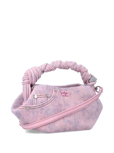 GANNI small Bou braided tote bag - Pink