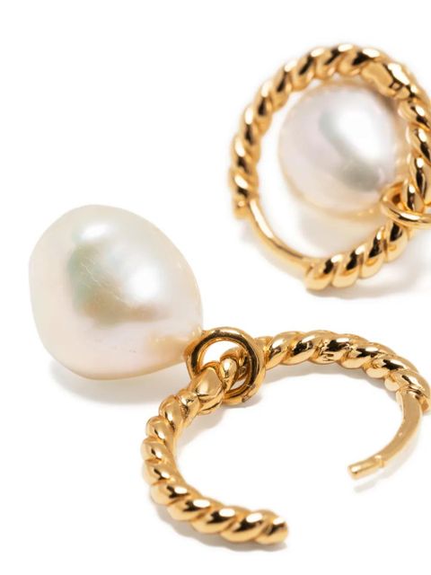 Missoma pearl drop hoop earrings - Gold - zdjęcie produktu nr 2