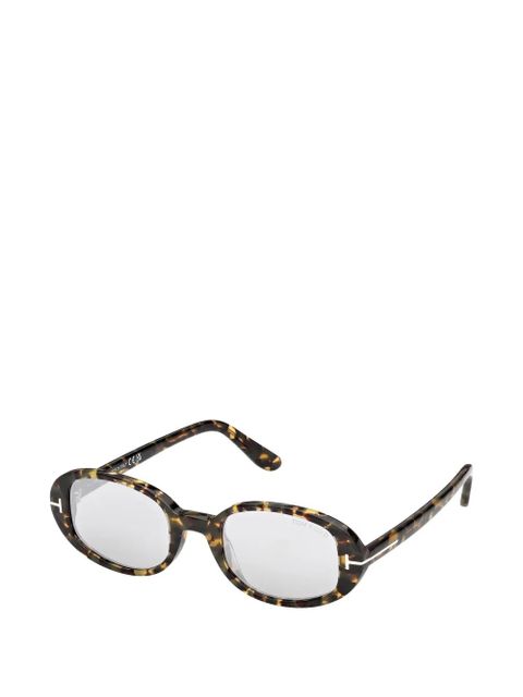 TOM FORD Eyewear Iggy oval-frame sunglasses - Brown - zdjęcie produktu nr 2