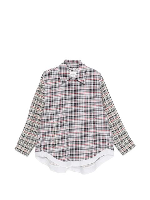 Victoria Beckham Cocoon check-print jacket - White - zdjęcie produktu nr 1