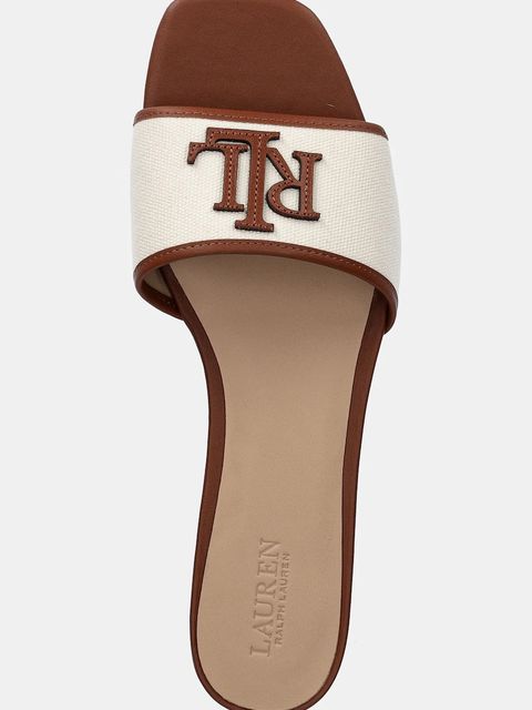 Lauren Ralph Lauren klapki Everley Sld2 damskie kolor brązowy 802P04395003