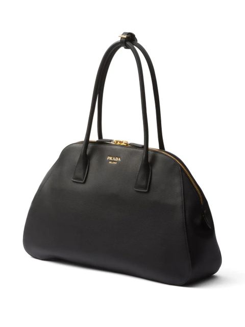 Prada large leather tote bag - Black