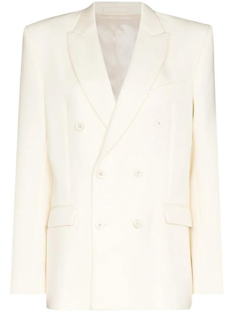 WARDROBE.NYC double-breasted wool blazer - White - zdjęcie produktu nr 1
