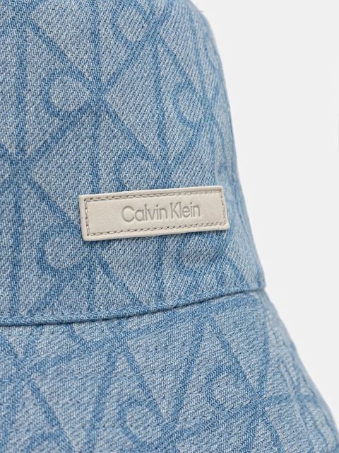 Calvin Klein kapelusz jeansowy kolor niebieski LV04F5043G