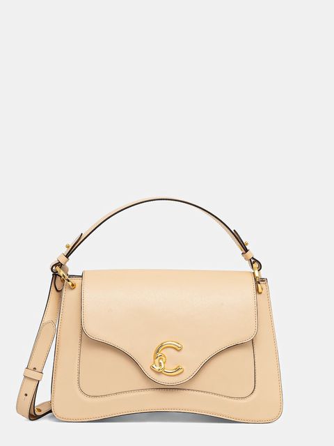 Coccinelle torebka skórzana kolor beżowy E1 SSK 18 01 01 - zdjęcie produktu nr 1