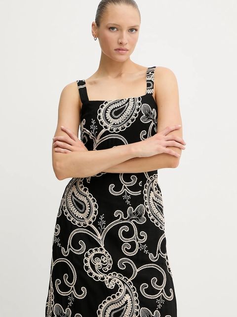 Pedro del Hierro sukienka z domieszką lnu