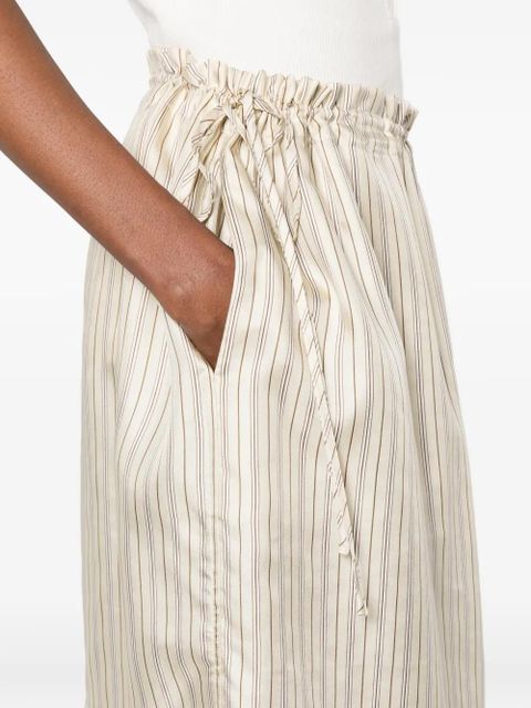 TOTEME striped mini skirt - Neutrals