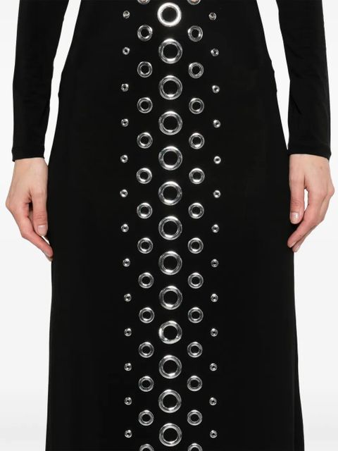 Rabanne semi-sheer maxi dress - Black