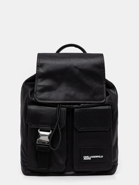 Karl Lagerfeld Jeans plecak kolor czarny duży gładki A3W30223 - zdjęcie produktu nr 1