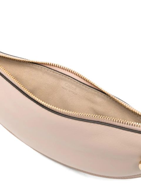 Chloé mini charm-chain leather shoulder bag - Neutrals