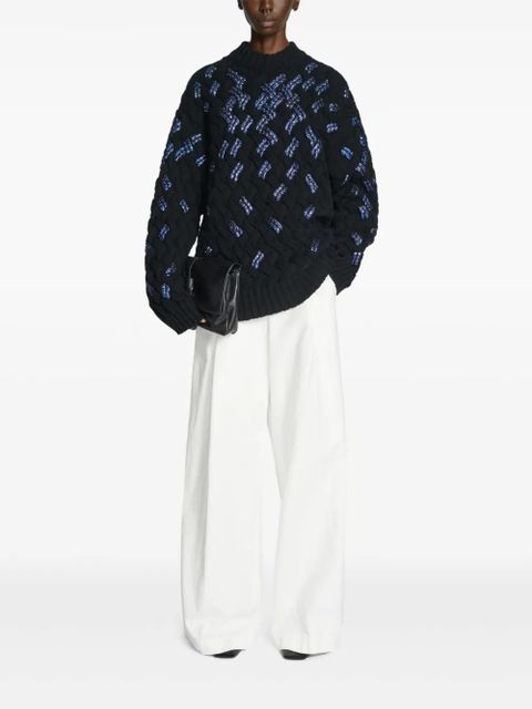 DRIES VAN NOTEN sequin-embellished sweater - Black - zdjęcie produktu nr 2
