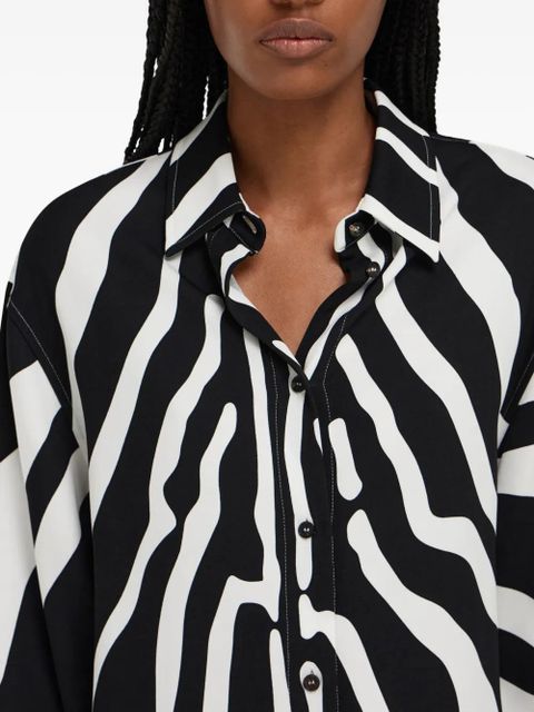 Ferragamo zebra-print long-sleeves shirt - Black