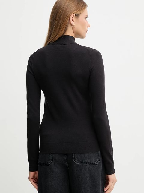 Tommy Hilfiger sweter damski kolor czarny lekki WW0WW47462