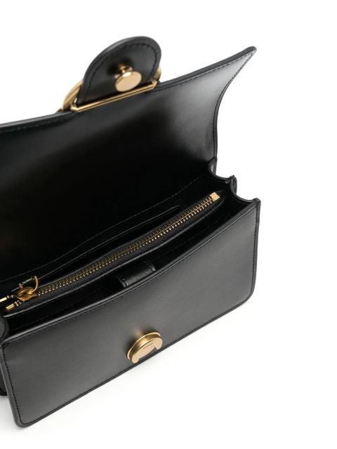 PINKO Love-Birds calf-leather shoulder bag - Black