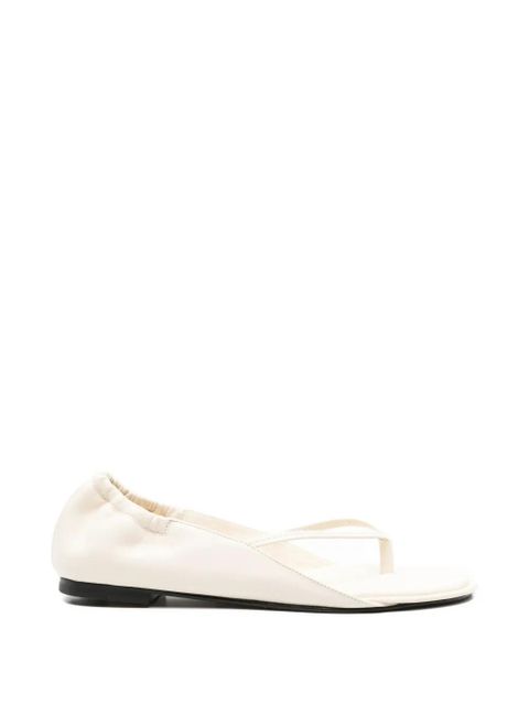 Jacquemus gathered flat sandals - Neutrals - zdjęcie produktu nr 1