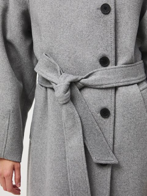 Medicine płaszcz wełniany damski kolor szary