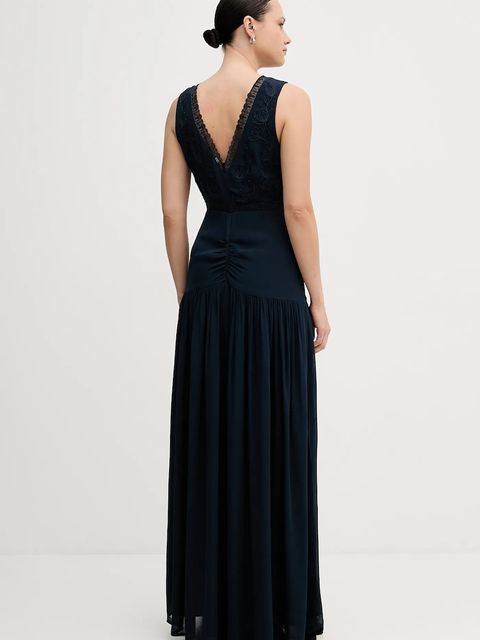 Pedro del Hierro sukienka kolor granatowy maxi rozkloszowana 3812202