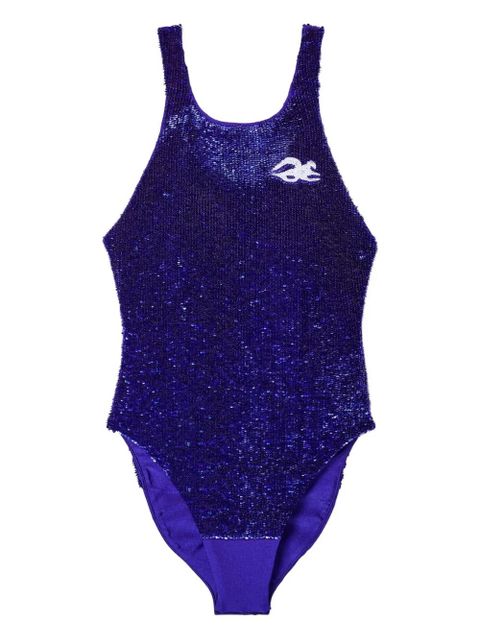 Tory Burch sequin-embellished jersey bodysuit - Purple - zdjęcie produktu nr 1