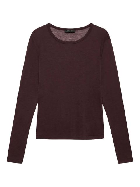 ANINE BING Sylvie long-sleeve T-shirt - Brown - zdjęcie produktu nr 1