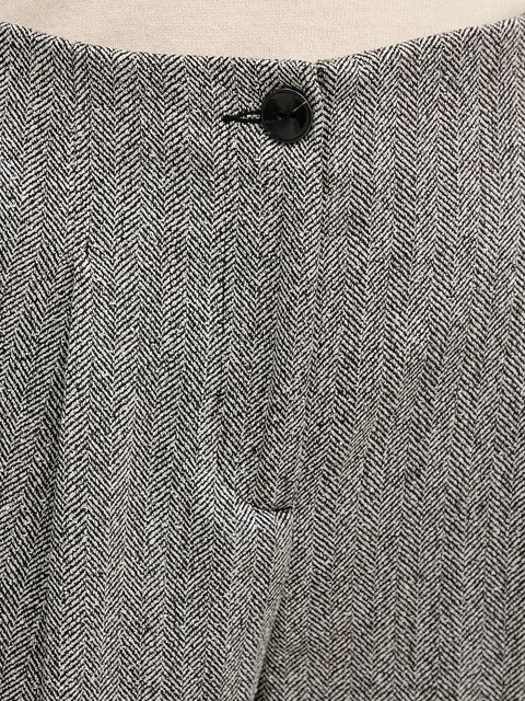 Sisley spodnie damskie kolor czarny szerokie high waist 4D12LF07V