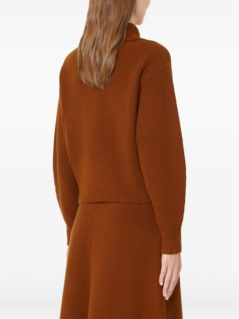 Max Mara zip-detail sweater - Brown - zdjęcie produktu nr 2