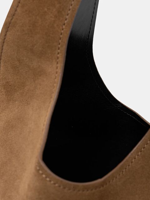 Coperni torebka zamszowa Double Heart