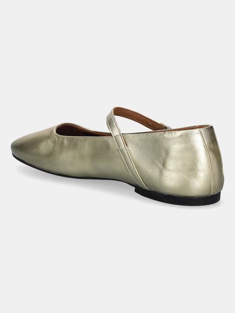 Tommy Hilfiger baleriny skórzane HILFIGER GOLD BALLERINAS kolor złoty FW0FW09320