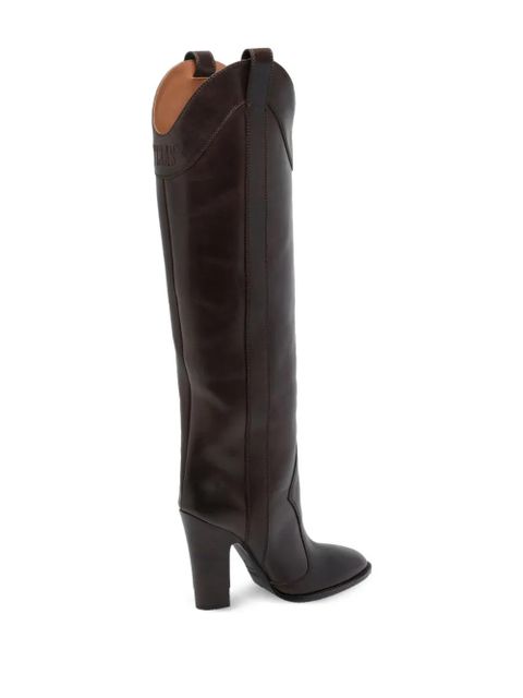 Paris Texas 100mm Lavinia pointed over-the-knee boots - Brown