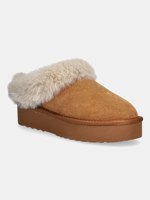 Steve Madden kapcie zamszowe Snow kolor brązowy 11005021 - zdjęcie produktu nr 1