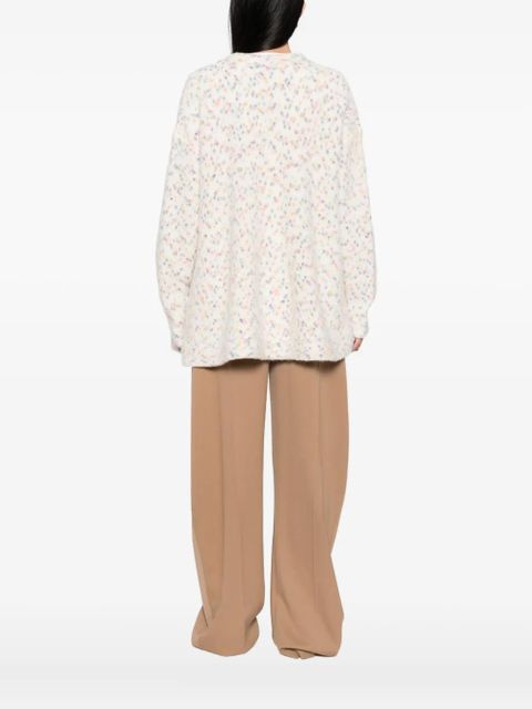 LOEWE logo-embroidered cardigan - White