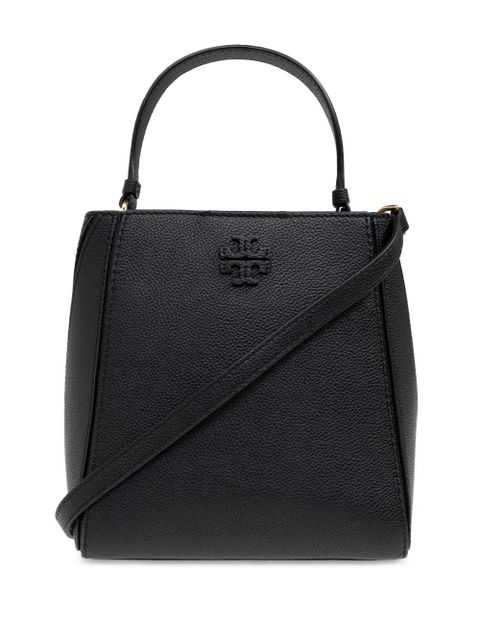 Tory Burch McGraw leather bucket bag - Black - zdjęcie produktu nr 1