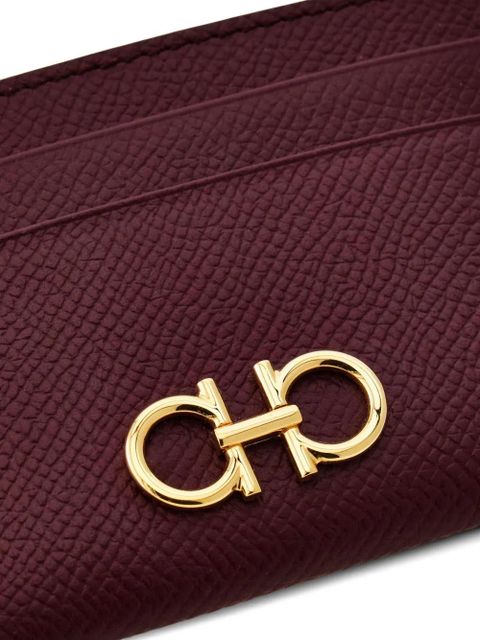 Ferragamo Gancini leather credit card holder