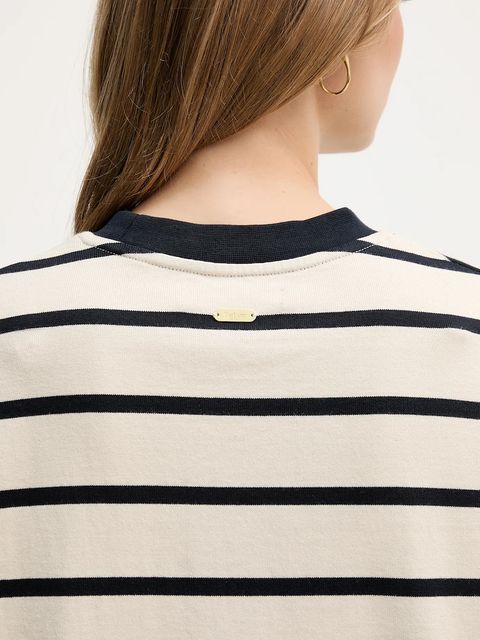 Barbour longsleeve bawełniany Maeve kolor beżowy LML0911