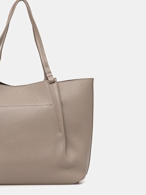 Marc O'Polo torebka skórzana kolor beżowy 5000009281 - zdjęcie produktu nr 2