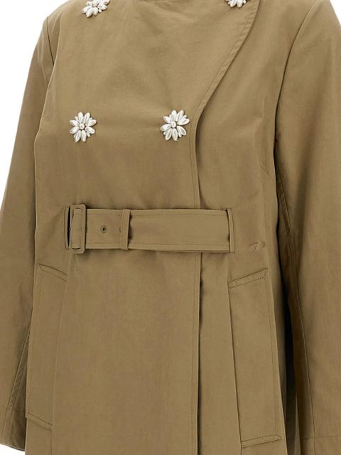 Simone Rocha embellished belted coat - Brown - zdjęcie produktu nr 2