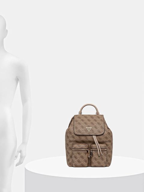 Guess plecak MANHATTAN damski kolor beżowy mały wzorzysty HWSG71 18310