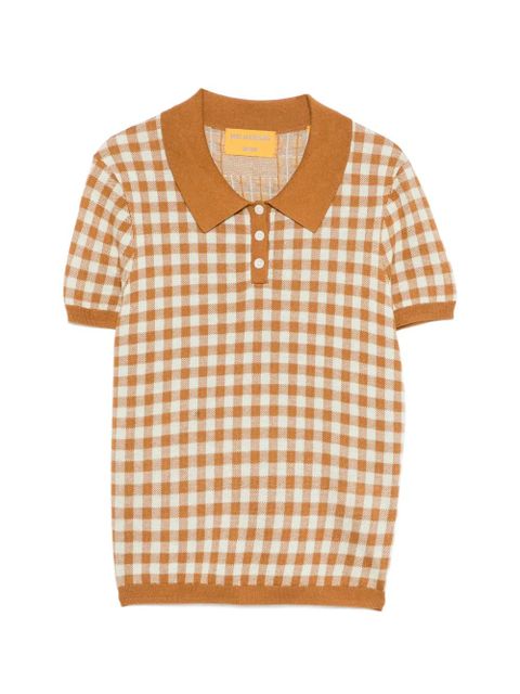 Guest In Residence gingham knitted top - Brown - zdjęcie produktu nr 1