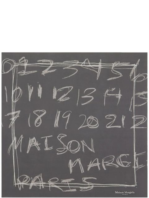 Maison Margiela numbers-print neckerchief - Grey - zdjęcie produktu nr 2