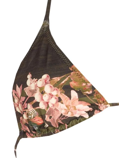 Jean Paul Gaultier floral-print bikini - Green