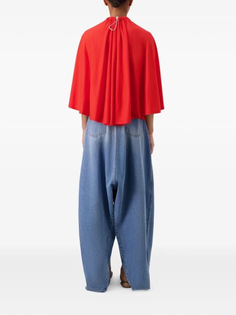 Coperni asymmetric draped blouse - Red