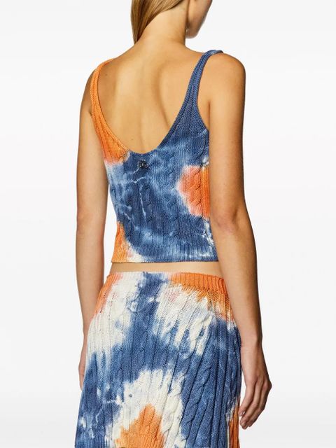 Diesel M-Mila cable-knit crop top - Blue