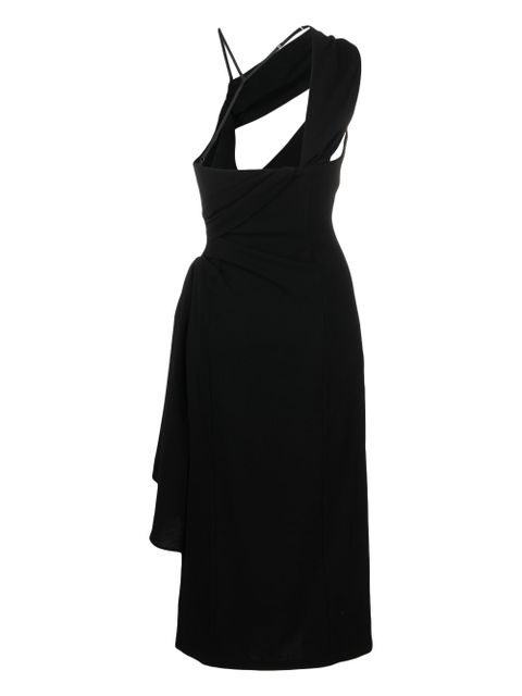 Jacquemus Abanada draped asymmetric dress - Black - zdjęcie produktu nr 2