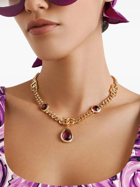 Dolce & Gabbana logo-plaque necklace - Gold - zdjęcie produktu nr 2