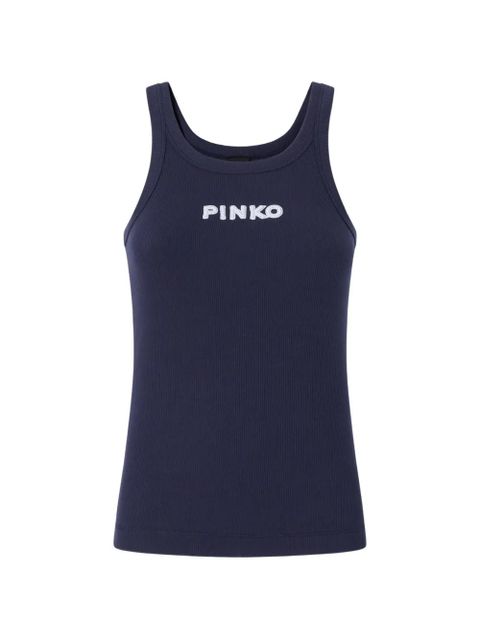 PINKO sleeveless ribbed top - Blue - zdjęcie produktu nr 1